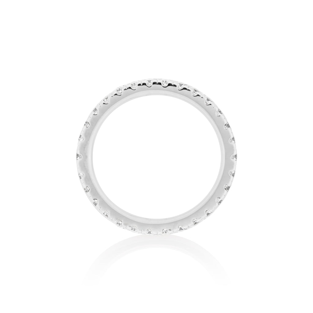 2mm Moissanite Eternity Ring in 925 Sterling Silver