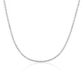2mm Moissanite Tennis Necklace in Solid 925 Silver