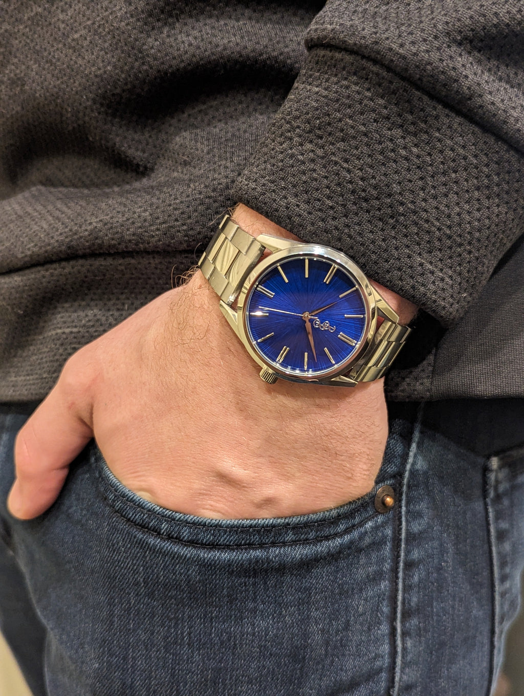 Montre Blue Sunburst