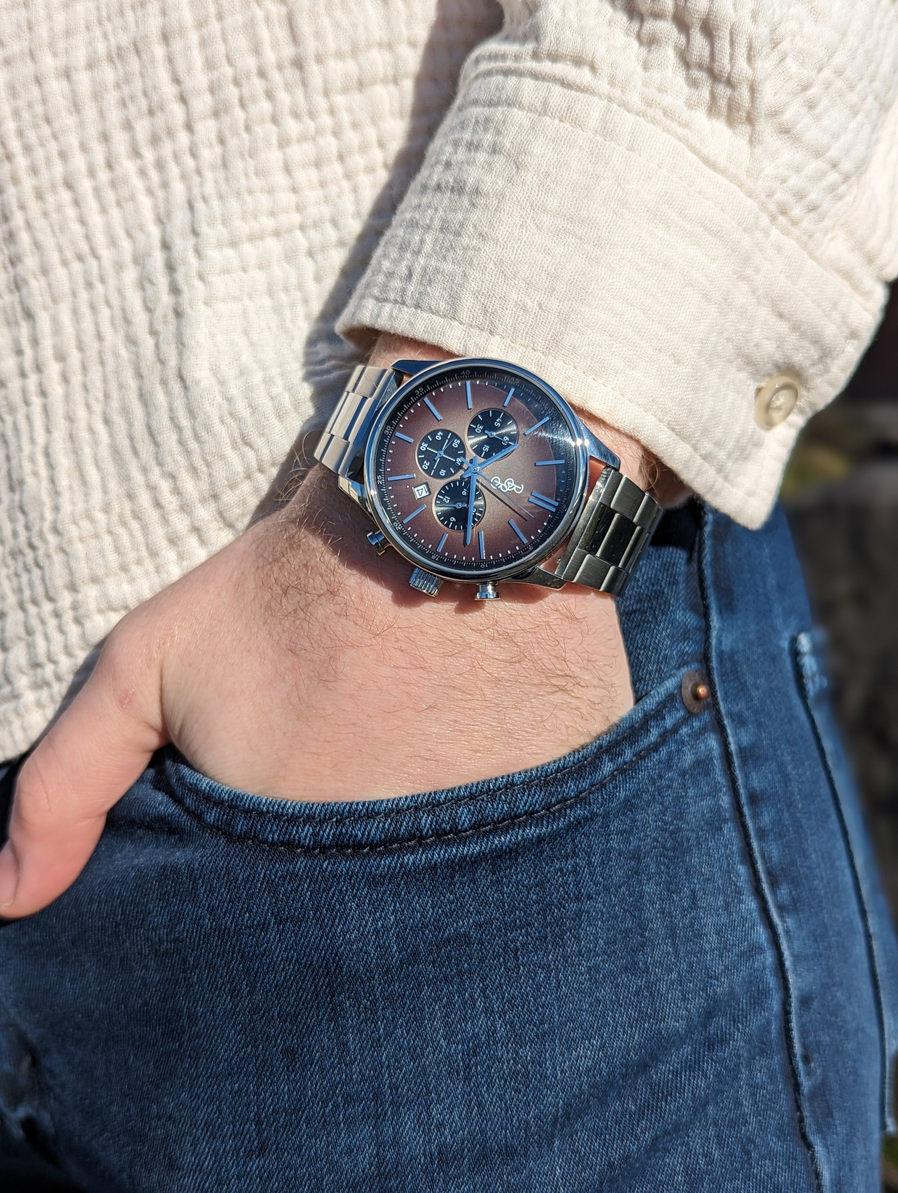 Brown Retro Chronograph