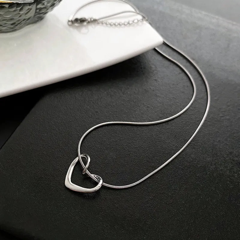 Collier cœur tendance