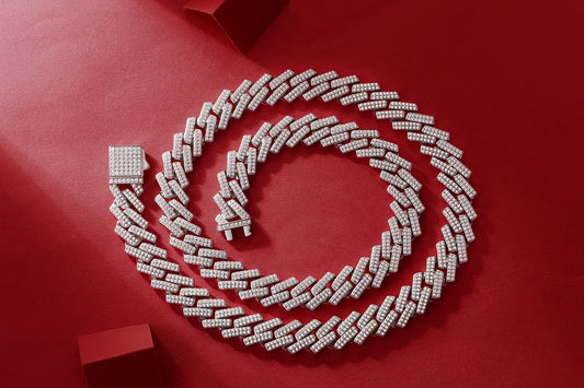 Men's Luxury Fashion Mosan Diamond S925 Silver Necklace Comparable To Natural Diamonds