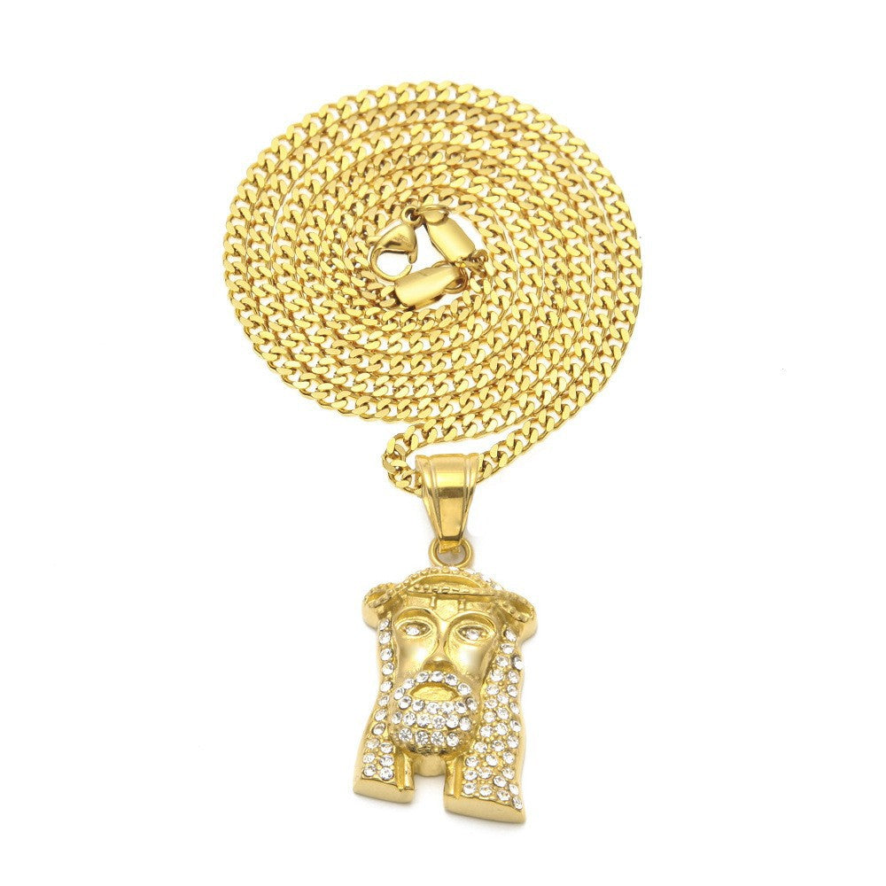 Hip Hop Winged Angel Pendant Necklace