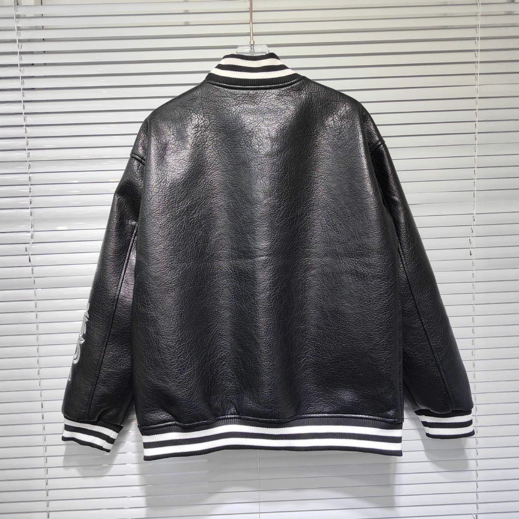 Chrome Hearts patchwork leather jacket, baseball jacket