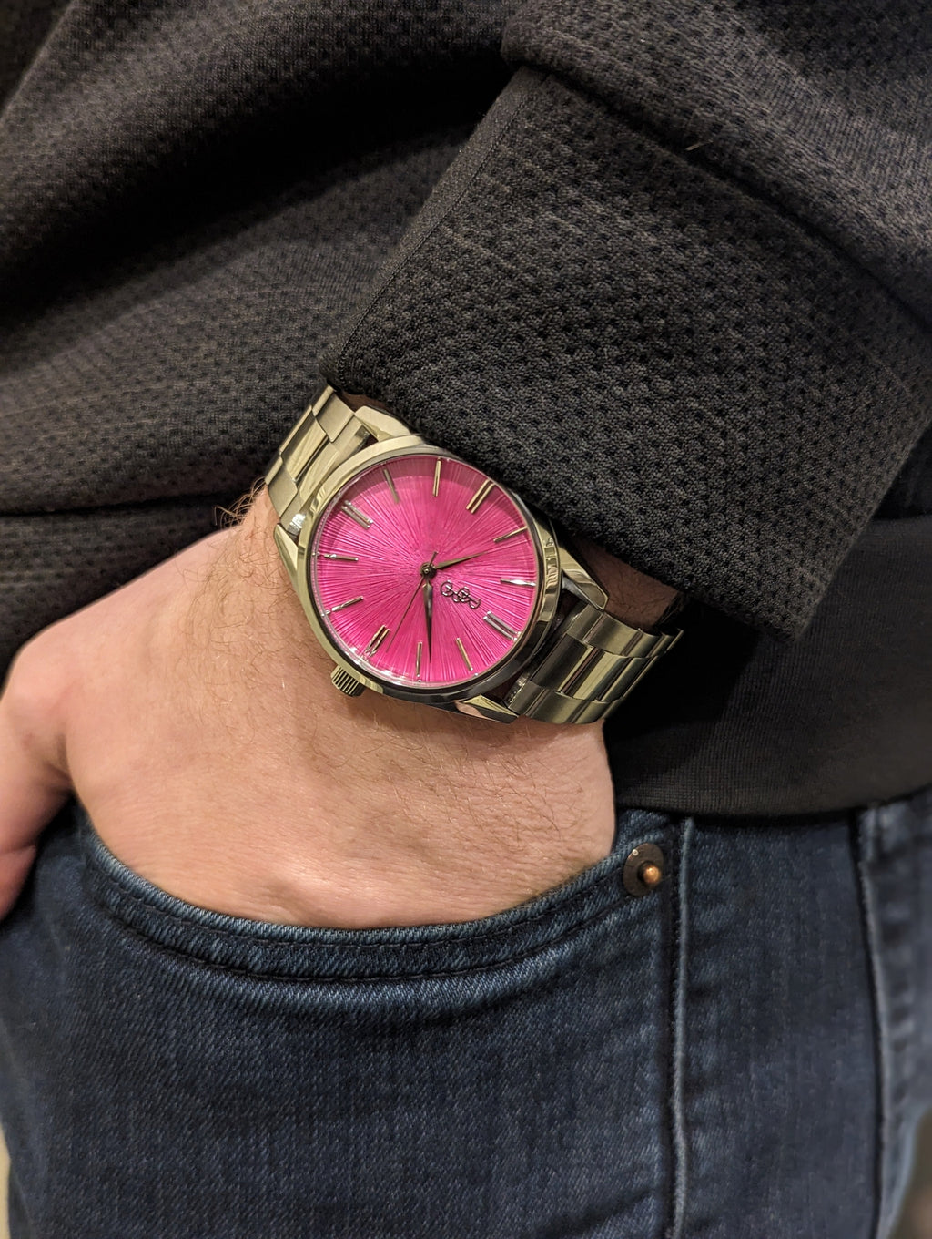 Montre rose soleil