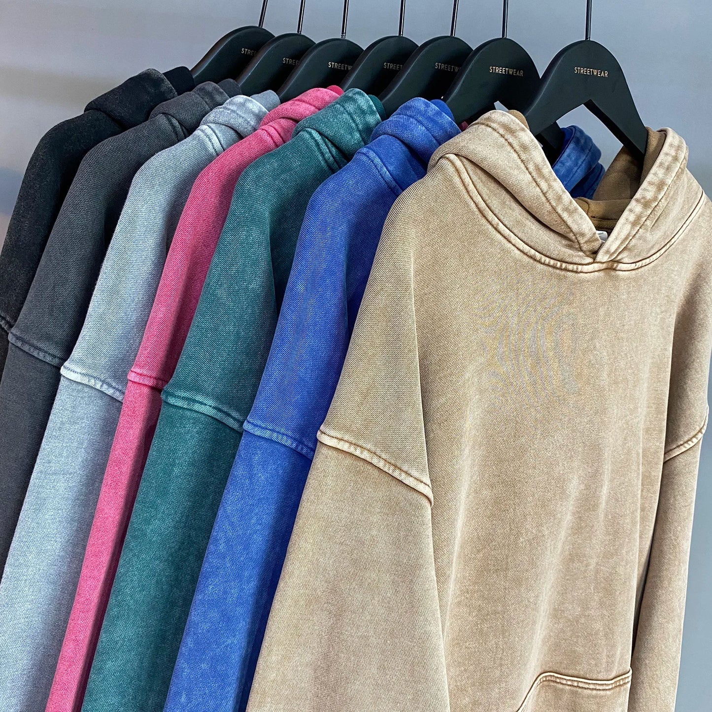 Kanye Vintage Distressed Solid Hooded Hoodie Oversize Washed Wax Dyeing Hoody Men & Women
