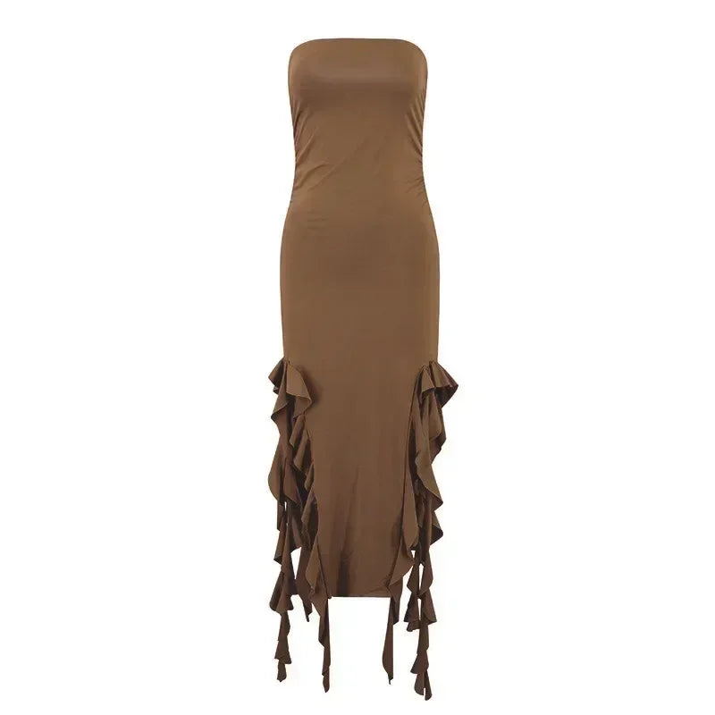 Long Dresses For Women Slit Sexy Bodycon Sleeveless Jellyfish Dress