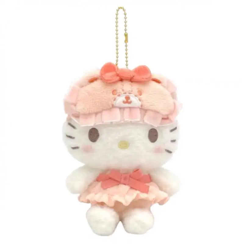 10Cm Cartoon Animation Hello Kitty Cinnamoroll Kuromi My Melody Eye Mask Plush Doll Keychain Kawaii Couple Backpack Pendant Gift