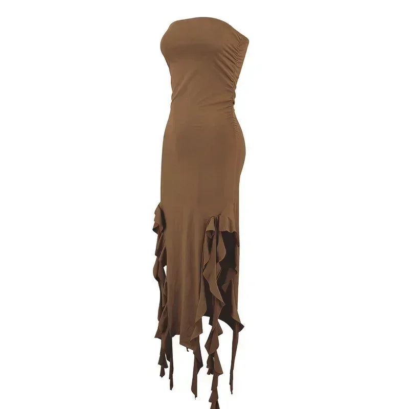 Long Dresses For Women Slit Sexy Bodycon Sleeveless Jellyfish Dress