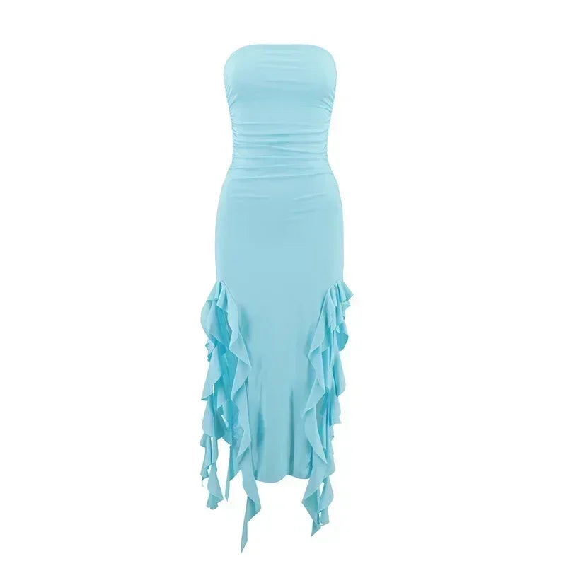 Long Dresses For Women Slit Sexy Bodycon Sleeveless Jellyfish Dress
