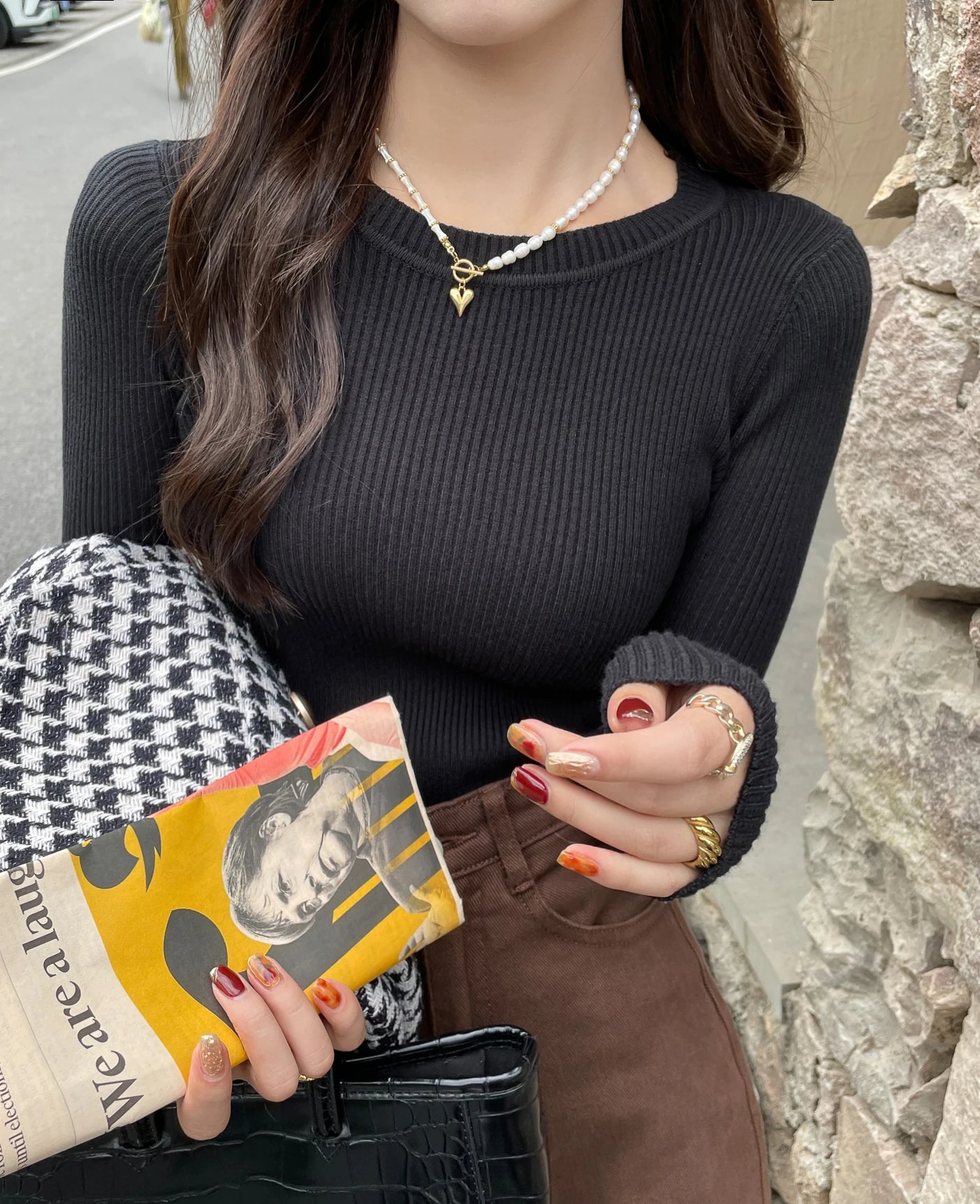 Fashion O-neck Slim Jumper 2025 Autumn Winter Women Sweater Solid Long Sleeve Basic Pullovers Elastic Knitted Base Layer Top