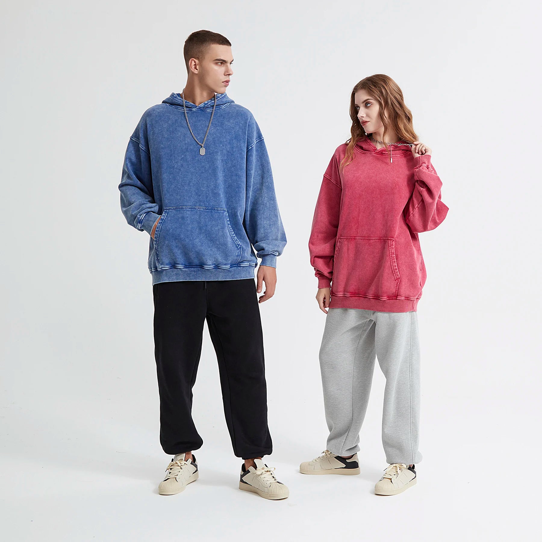 Kanye Vintage Distressed Solid Hooded Hoodie Oversize Washed Wax Dyeing Hoody Men & Women