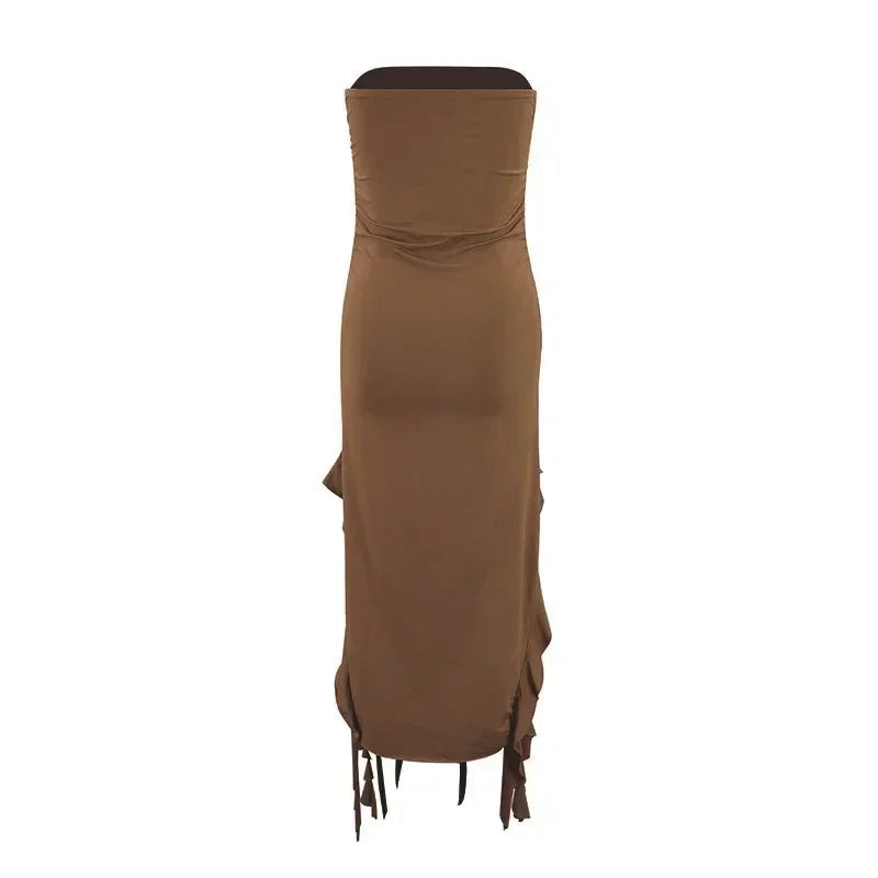 Long Dresses For Women Slit Sexy Bodycon Sleeveless Jellyfish Dress