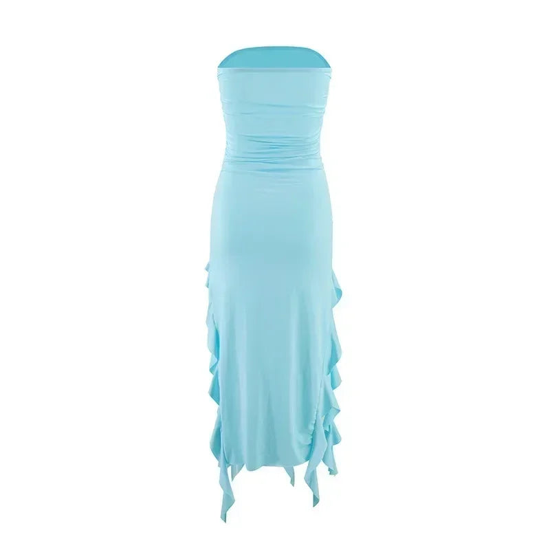 Long Dresses For Women Slit Sexy Bodycon Sleeveless Jellyfish Dress