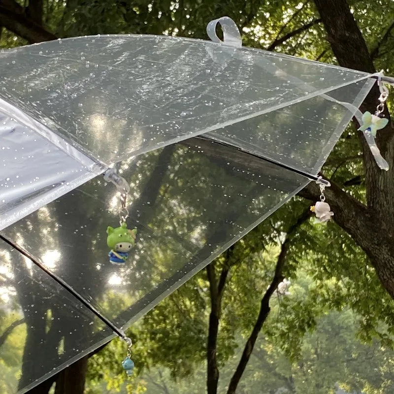 Pendentif parapluie Hello Kitty Sanrio KT Cat, nouveau porte-clés mignon et créatif en résine, cadeau polyvalent pour fille