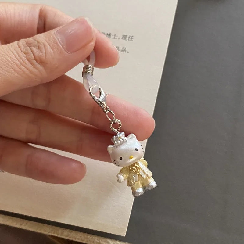 Hello Kitty Umbrella Pendant Sanrio KT Cat New Cute Cartoon Creative Key Chain Resin Versatile Pendant Girl Gifts