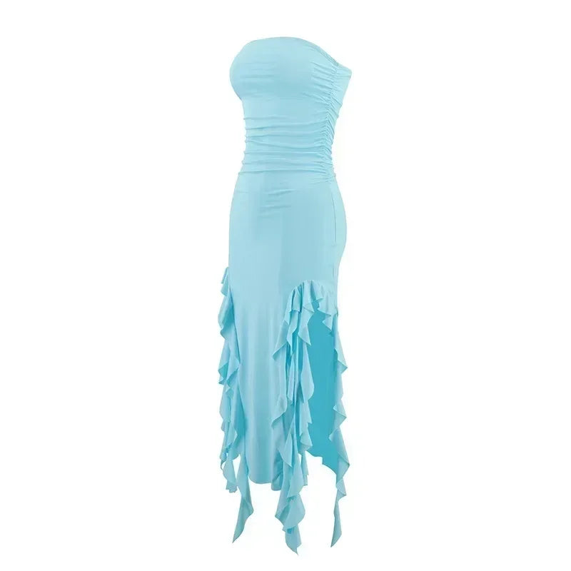 Long Dresses For Women Slit Sexy Bodycon Sleeveless Jellyfish Dress