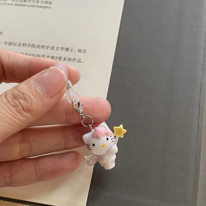 Hello Kitty Umbrella Pendant Sanrio KT Cat New Cute Cartoon Creative Key Chain Resin Versatile Pendant Girl Gifts