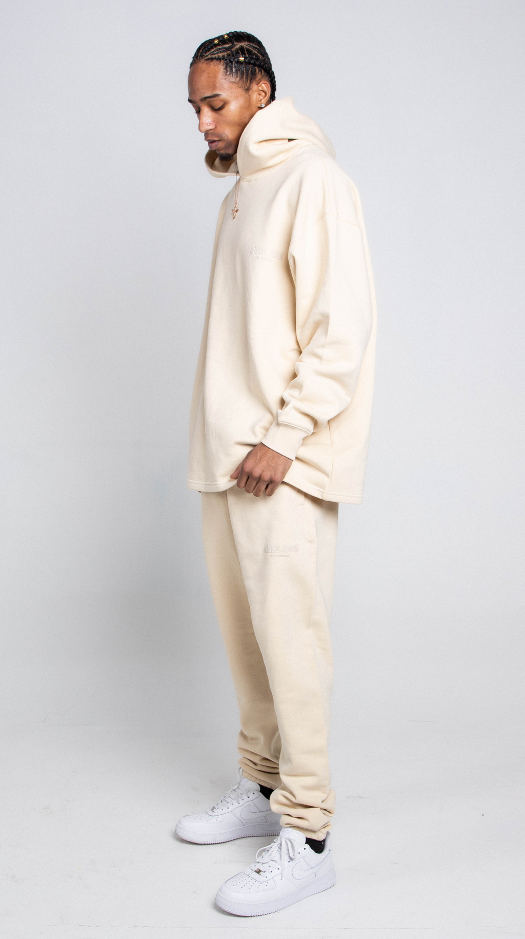 AJ1120EP/H LOOSE FLEECE HOODIE SET