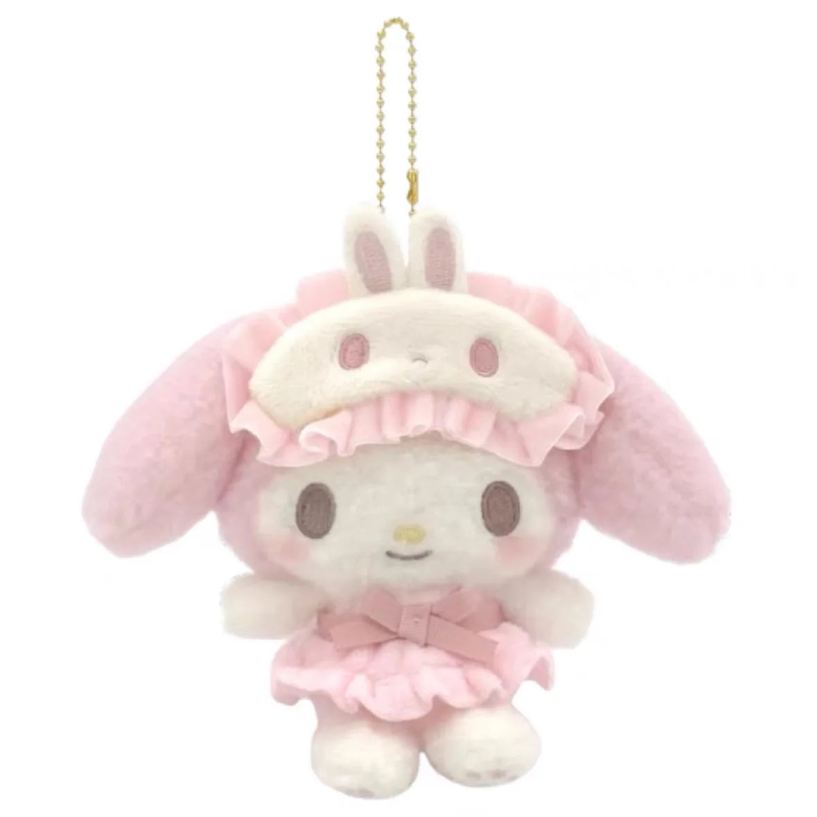 10Cm Cartoon Animation Hello Kitty Cinnamoroll Kuromi My Melody Eye Mask Plush Doll Keychain Kawaii Couple Backpack Pendant Gift