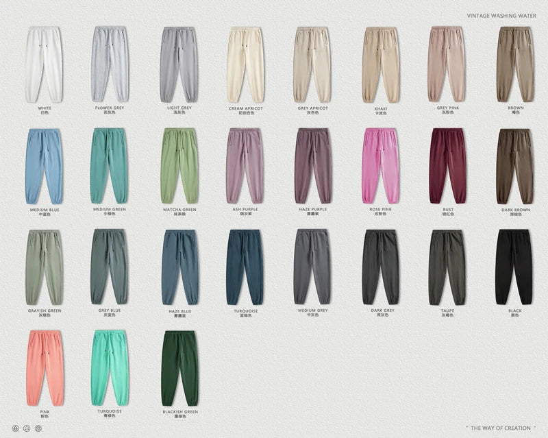 Sweatpants Solid Color Loose