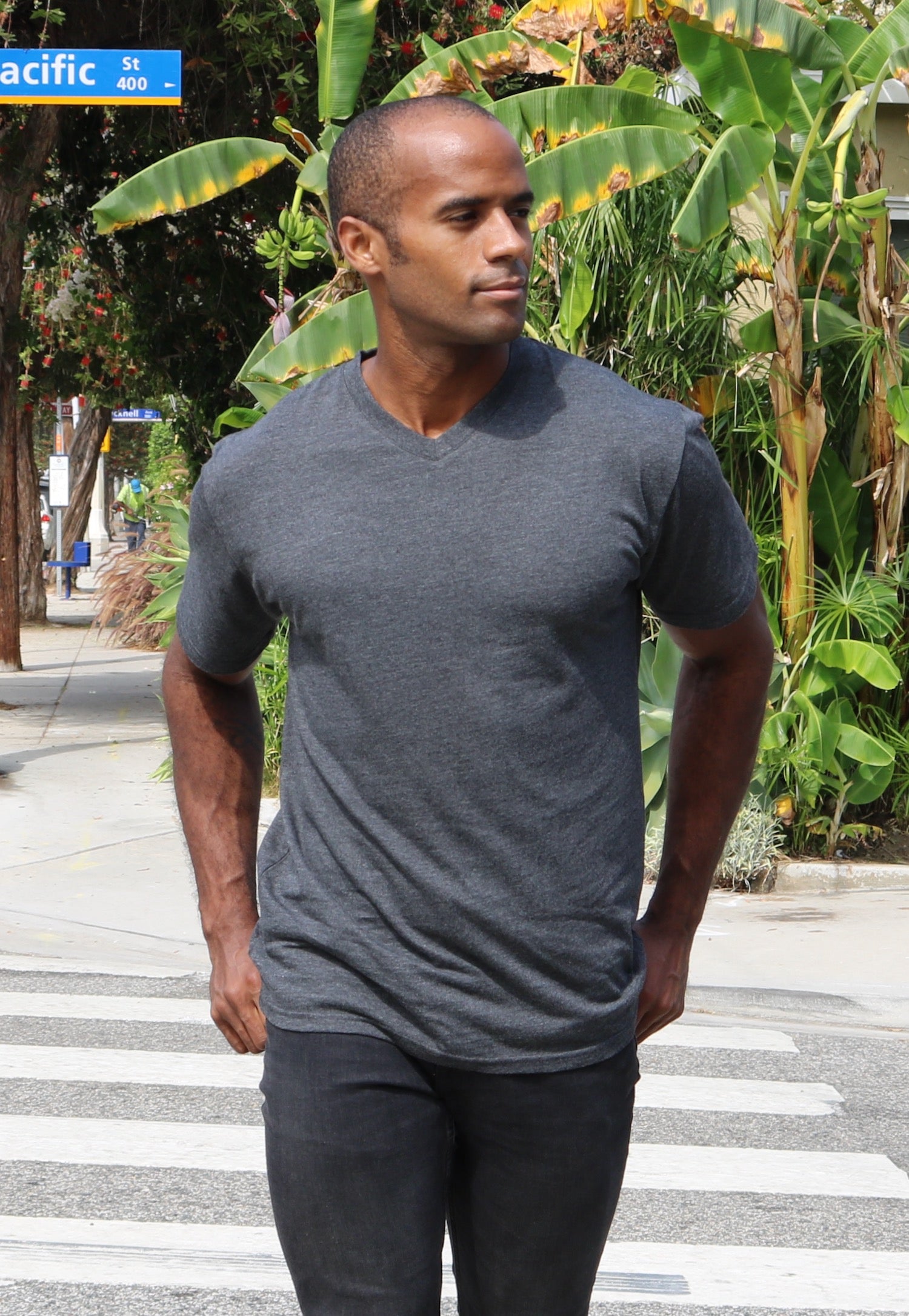 Clearance Men's Bamboo Viscose V-Neck T-Shirt