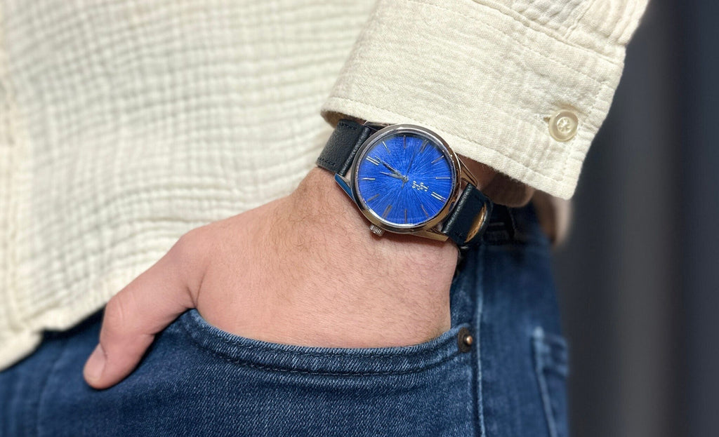 Montre Blue Sunburst