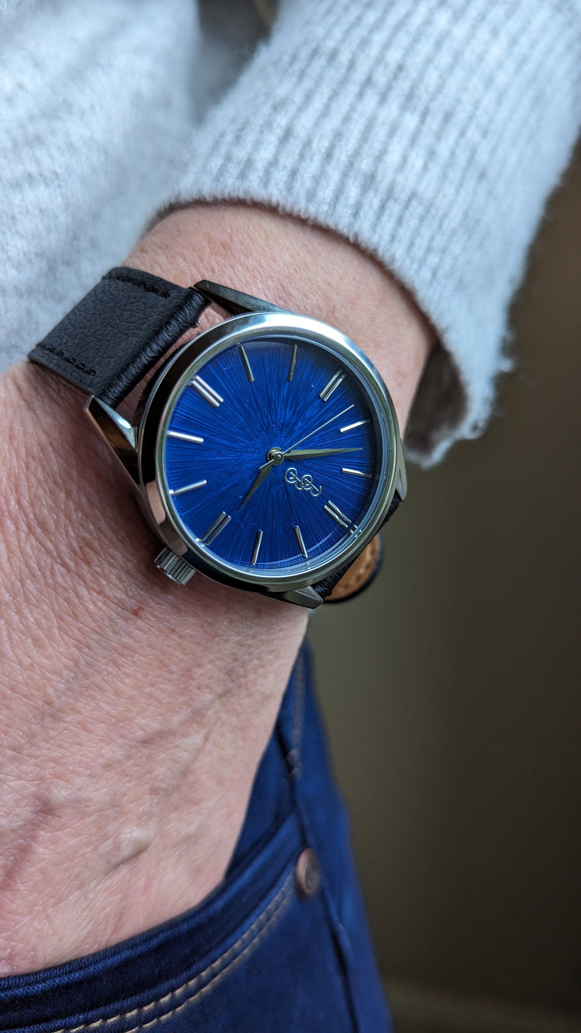 Montre Blue Sunburst