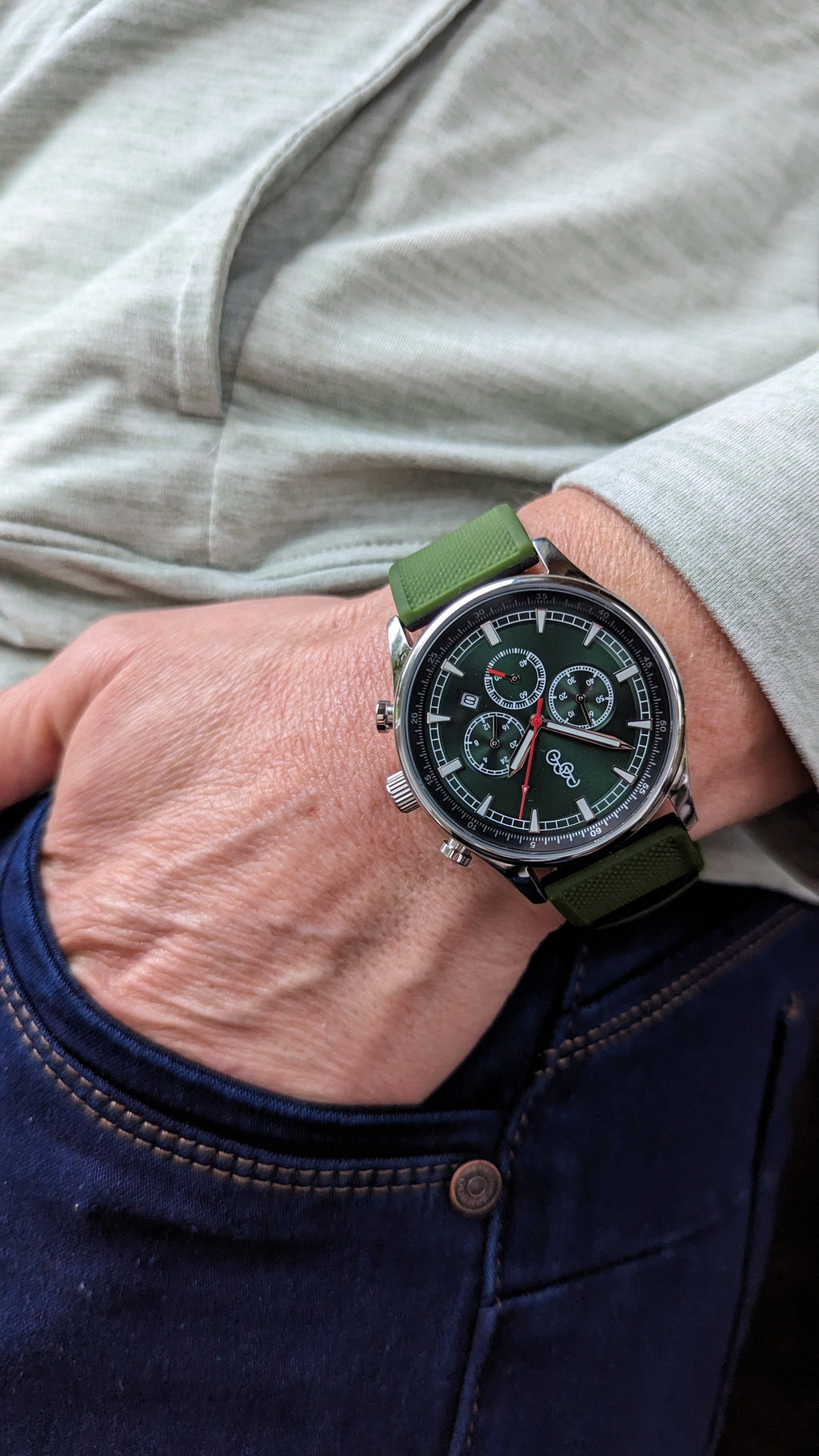 Chronographe sport vert